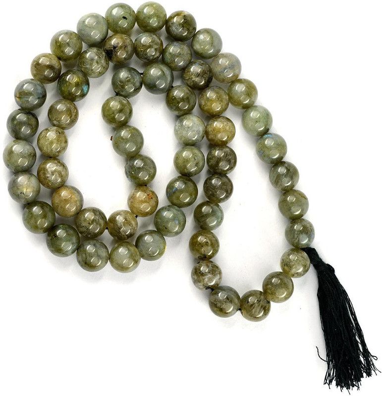 Labradorite Mala Natural Crystal Mala Stone Mala Stone Necklace Jap Mala 12 mm Round 58 Beads Mala Crystal Necklace Fashion Jewelry For Reiki Healing and increase Energy 26 inch Approx Beads, Crystal Stone Chain