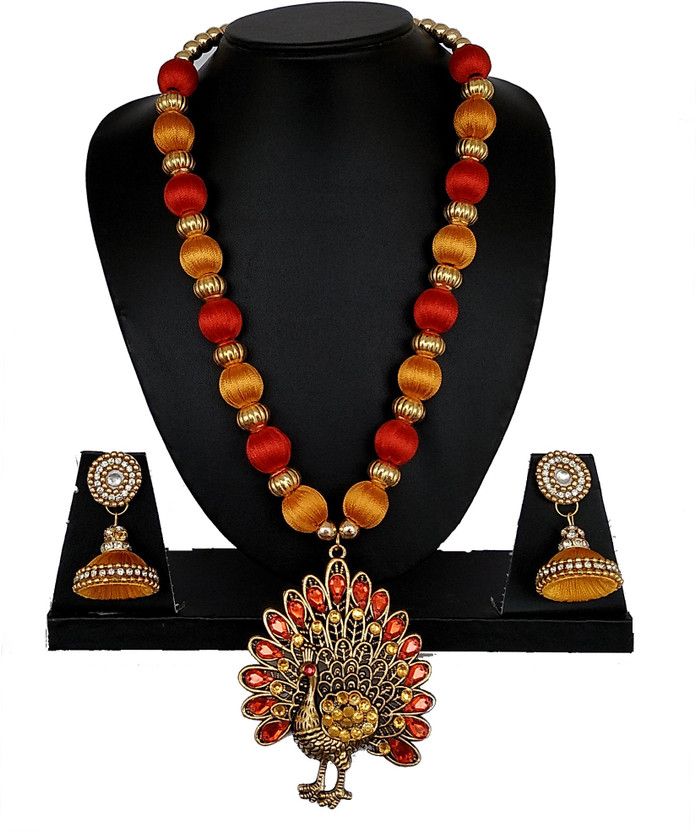 Dori Red, Orange Jewel Set  (Pack of 1)