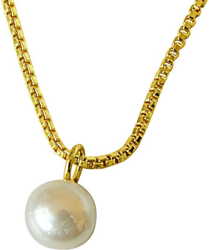White Shell Gold-plated Pearl Metal Pendant
