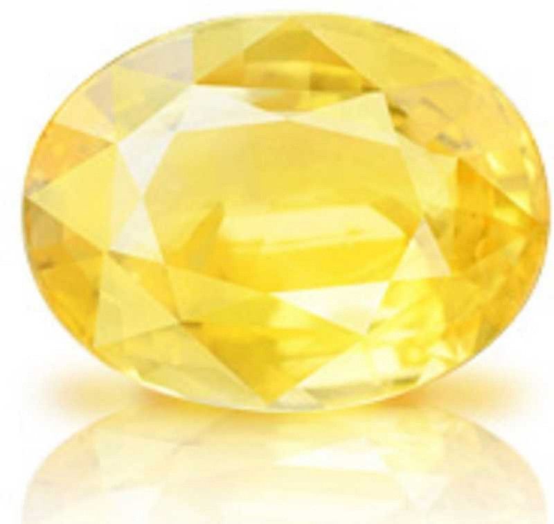 Yellow Stone Sapphire Pukhraj 5.25 Carat Ratti Certified Energized Loose Gemstone Sapphire Stone