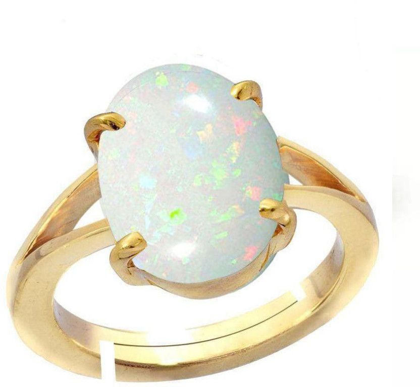 Australian Opal Wt7.25Ratti For Men & Women"Check Seller As Gemperor & Order It" Brass Opal Gold Plated Ring