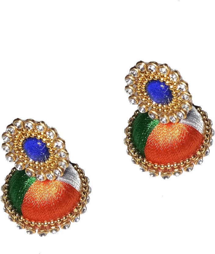 Fashionable Tiranga Plastic Jhumki Earring