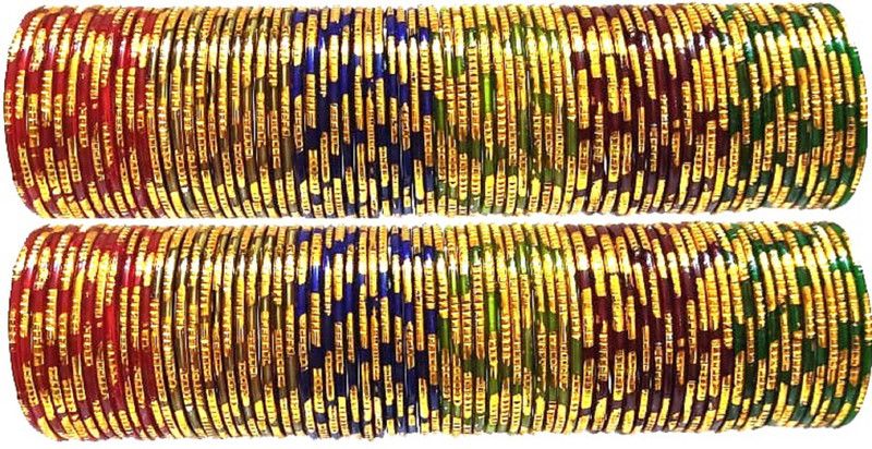Glass Gold-plated Bangle Set  (Pack of 144)