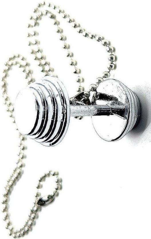 Dumbbell Locket Gym Pendant Necklace for Boys & Mens Weightlifting Fitness DN738 Stainless Steel Pendant Set