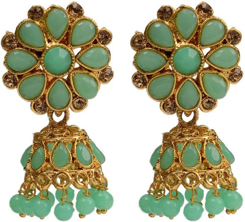 Designer Crystal Alloy Jhumki Earring
