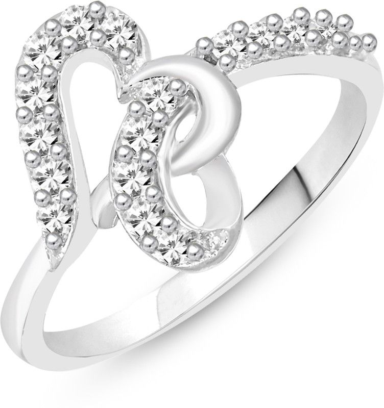 Classic Heart Ring Brass, Alloy, Alloy Cubic Zirconia Silver Plated Ring