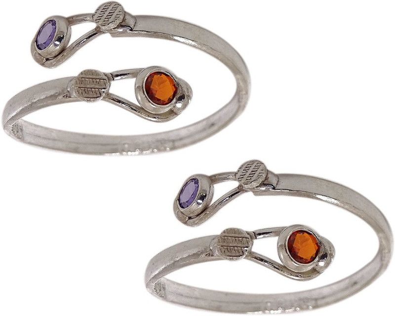 Gems Exclusive Toe Rings (Leg Thumb Toe Rings) for Women Sterling Silver Cubic Zirconia Toe Ring