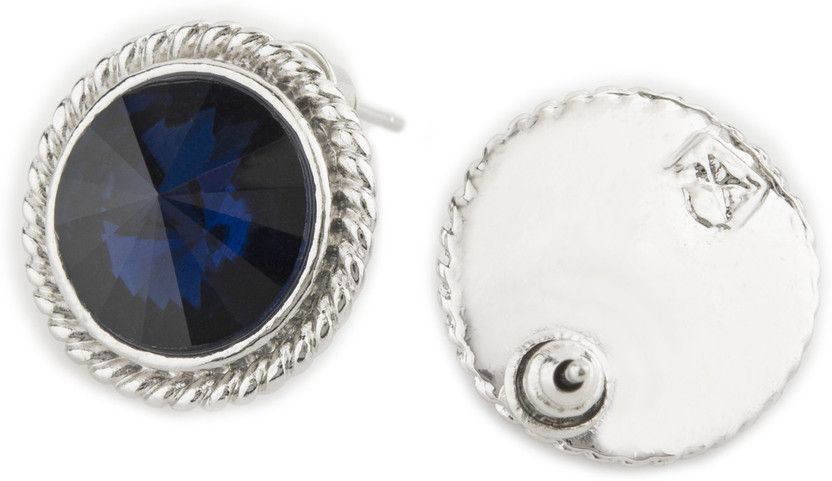 Contemporary Silver Toned embellished with CZ diamond stud Earring for Women's Diamond Brass Stud Earring
