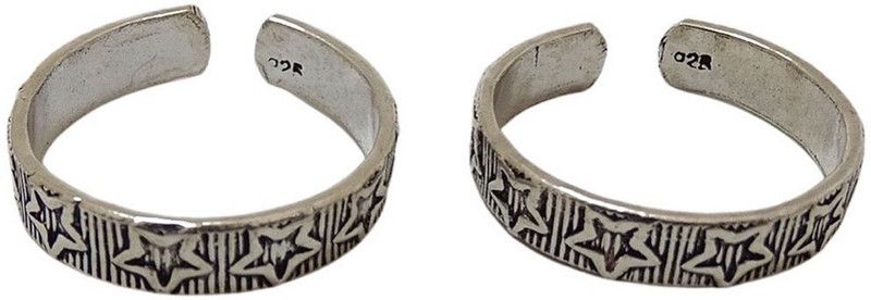 Star Design Toe Rings Pack in pair Sterling Silver Toe Ring