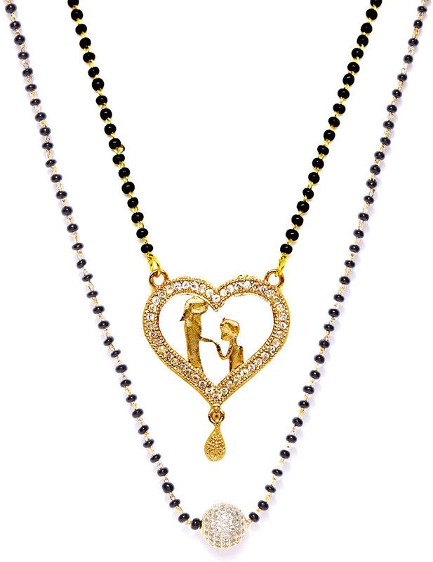 Women's Pride Traditional Gold Plated Mangalsutra For Women Alloy Mangalsutra