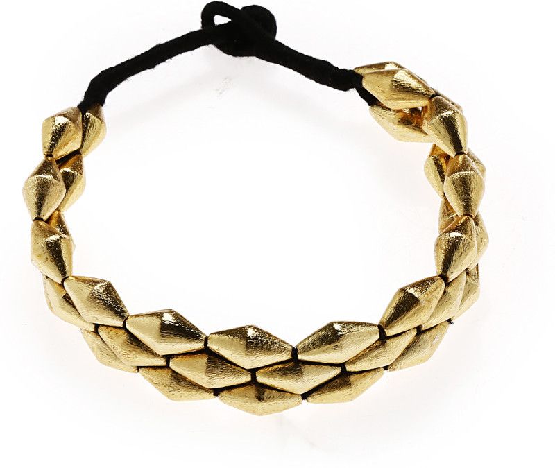 Trendy Thread Adjustable Hook Handcrafted Single Choker Gold-plated Plated Brass Choker