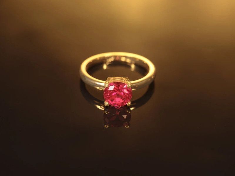 Unique & Effective 100% Original Ruby Manik Ring for Men & Women Brass Ruby Ring