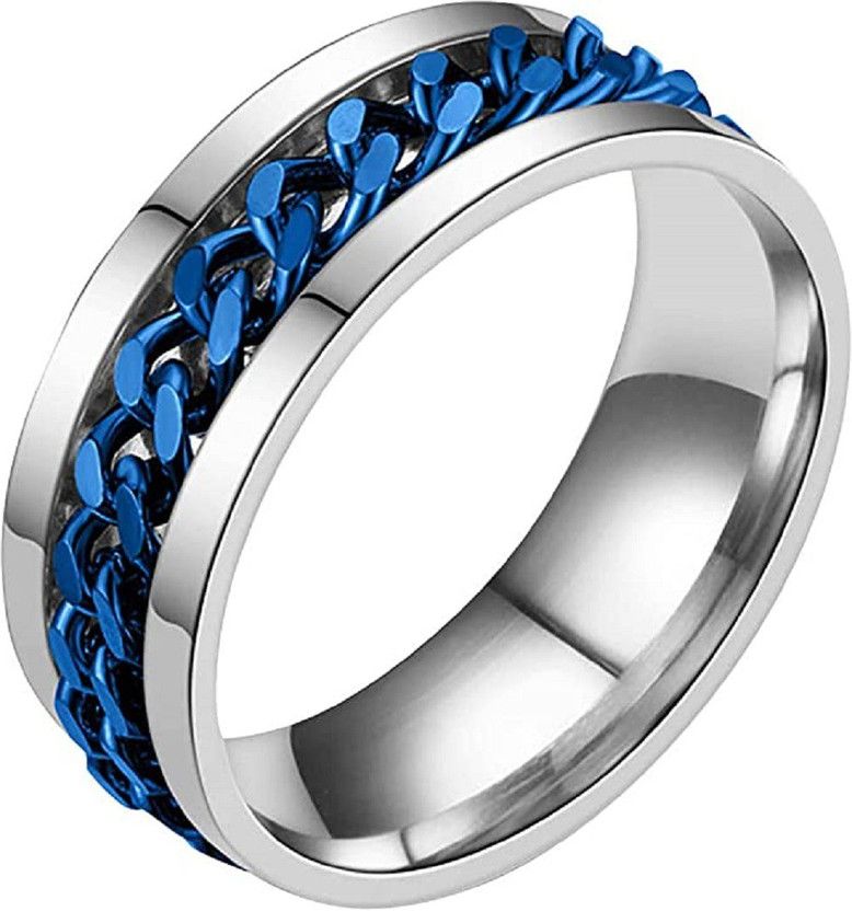 Forever Love Band Rings Women Ring Engagement Rings Silver Blue Infinity Ring Stainless Steel Silver Plated Ring