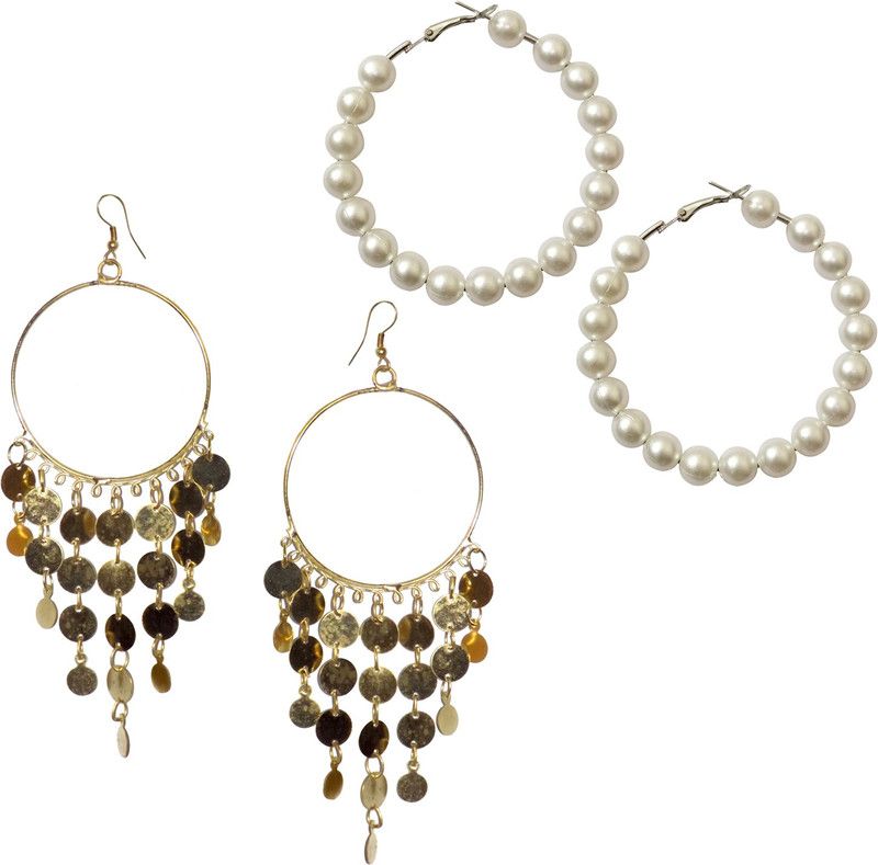 Forty Hands Stylish & Latest Earrings For Women & Gilrs Pack of 2 (477 Alloy Drops & Danglers