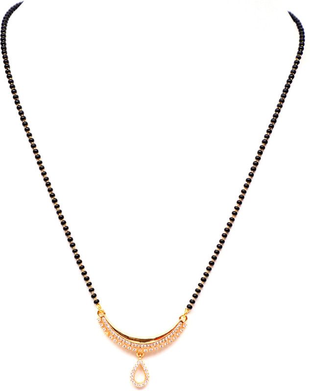 VSASA’s DESIGNER ROSE GOLD MANGAL SUTRA for Ladies/WOMEN Metal, Crystal Mangalsutra