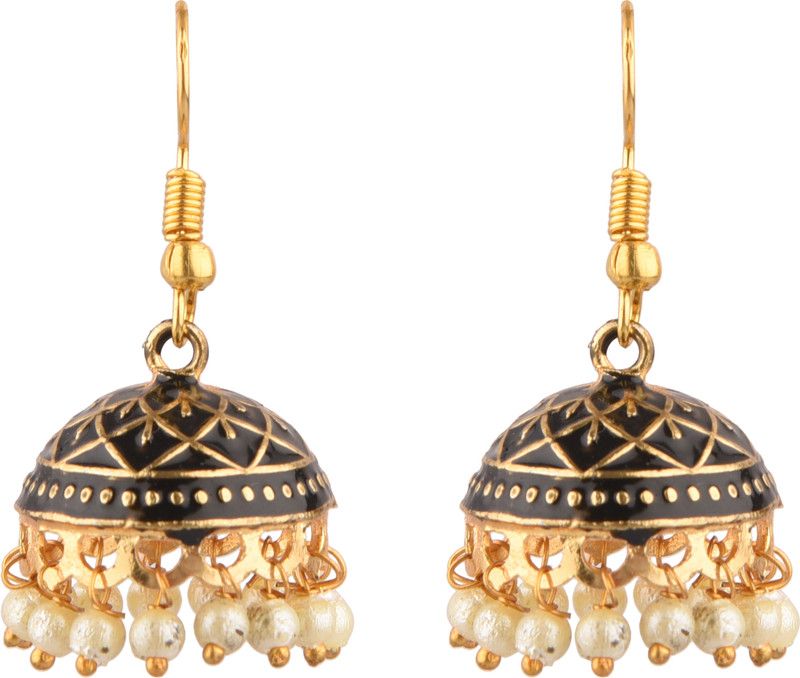 Meenakari Gold Plated Jhumki Earring For Women Alloy Jhumki Earring