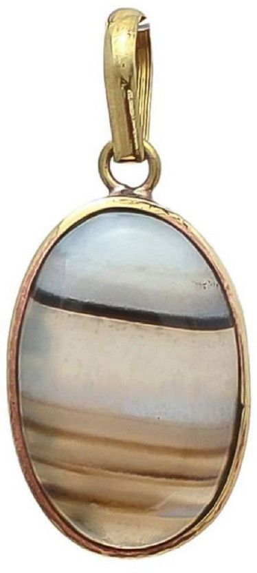 Hakik Stone Jemstone Pendant For Women Gold-plated Agate Copper Pendant