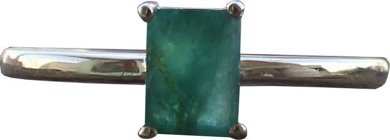925 Purity Green Emerald stone Ring Size Adjustable Silver Emerald Silver Plated Ring