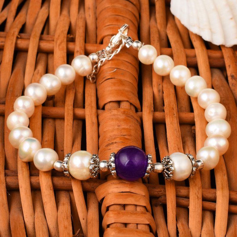 Alloy Pearl, Jade Bracelet