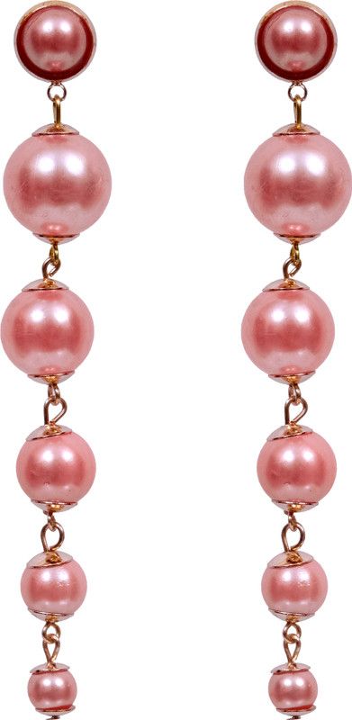Western Pink Gold Plated Dangler Earring Alloy Drops & Danglers