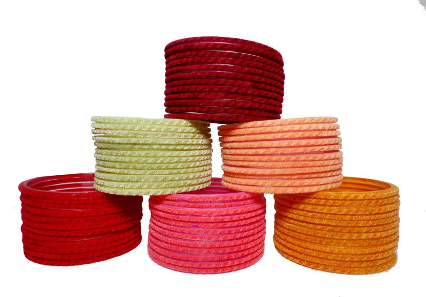 Glass Bangle Set  (Pack of 72)