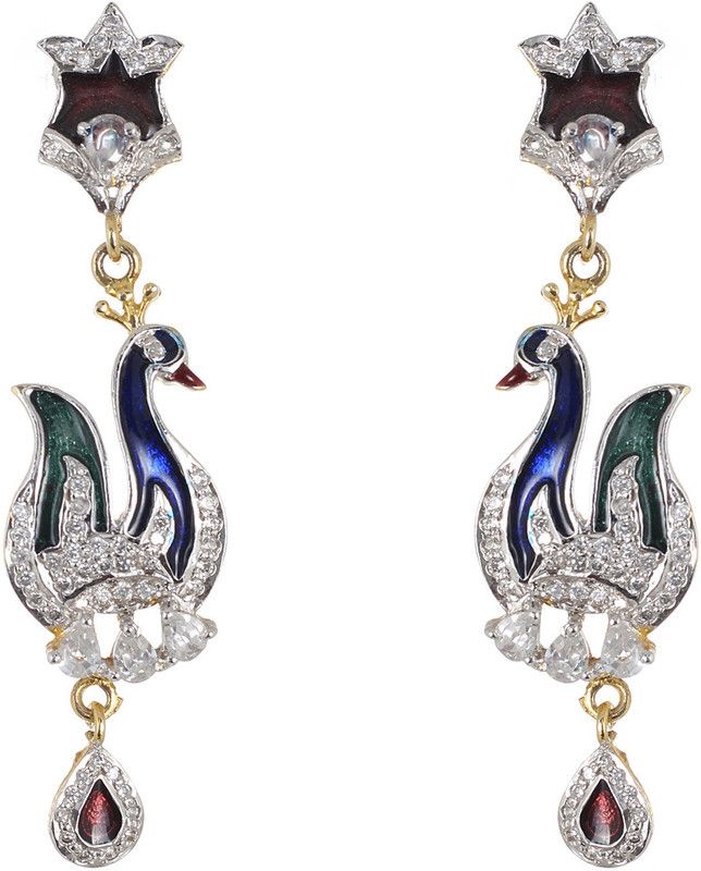 Classy Cubic Zirconia Brass Drops & Danglers