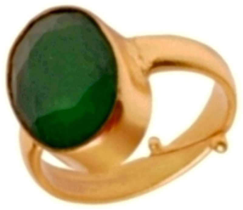 ADJUSTABL Ring Alloy Emerald Gold Plated Ring