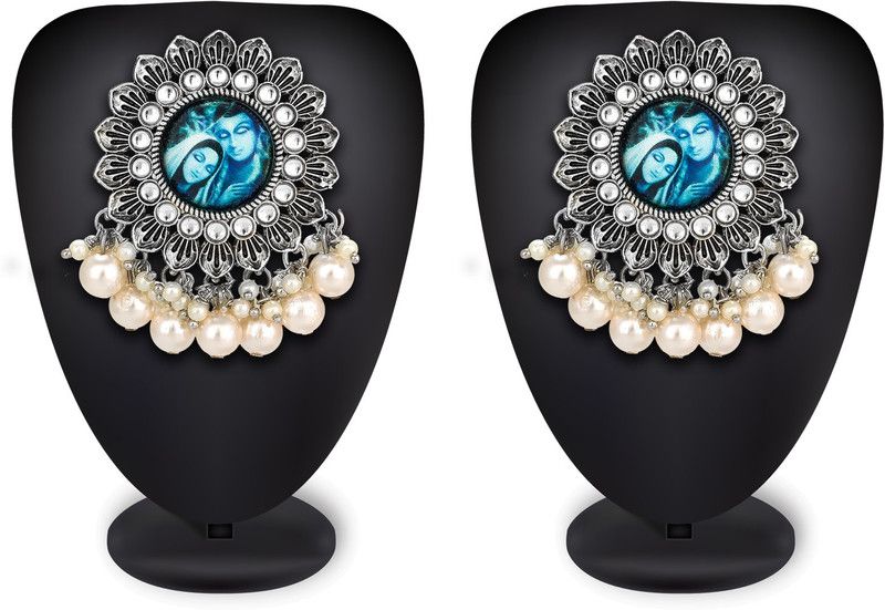 Latest Traditional Designer Stylish Fancy Diamond, Pearl Alloy Drops & Danglers