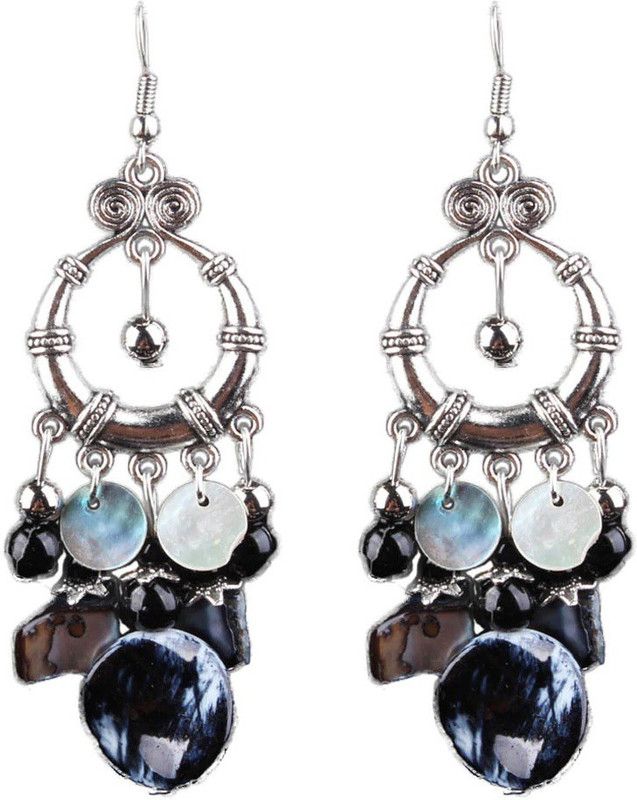 Boho Hoop Drop Alloy Hoop Earring