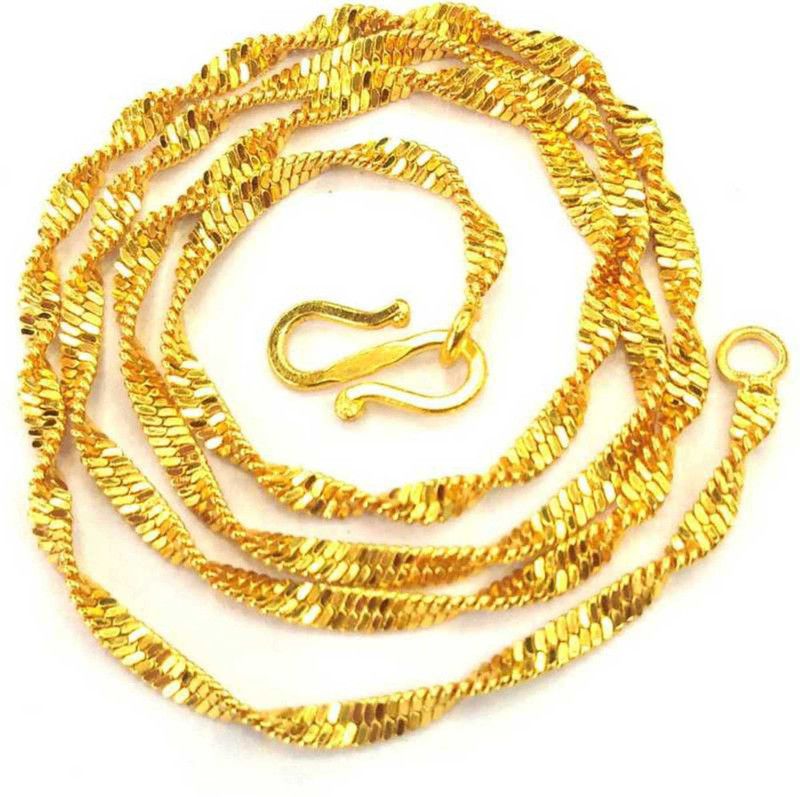 JewarHaat Disco Chain Gold Plated Rich Look Long Size Gold-plated Plated Brass Chain