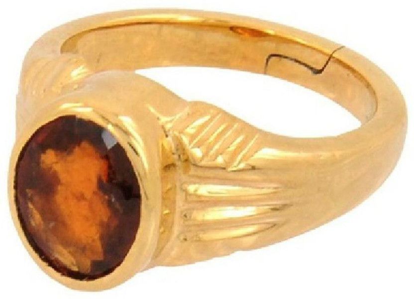 Beautiful Gomed/Natural Stone /Unisex Copper Garnet Sterling Silver Plated Ring