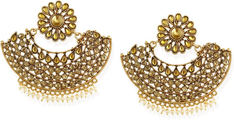 Mesmerising Ethnic Chandbali Metal Chandbali Earring