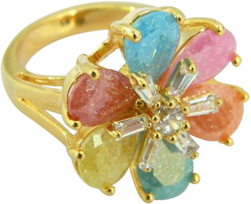 Pastel Fleur Brass Ring