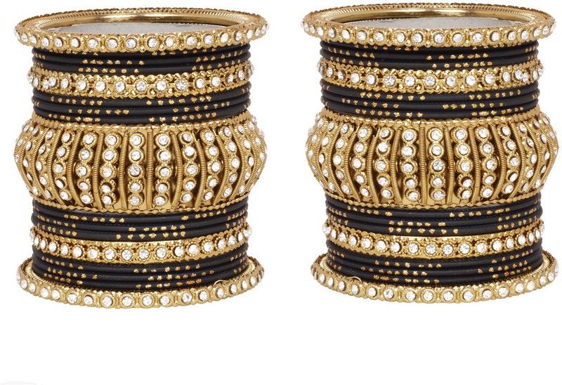 Brass, Alloy Gold-plated Bangle Set  (Pack of 34)