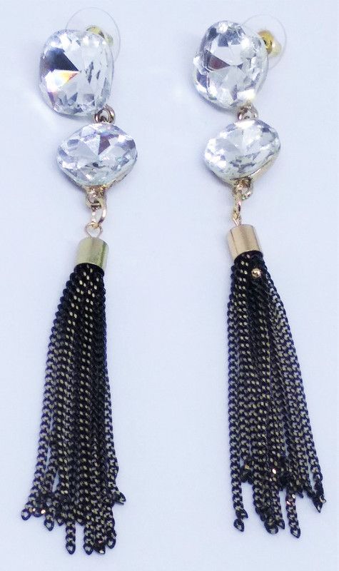 whitish-7654 Cubic Zirconia Stone Jhumki Earring