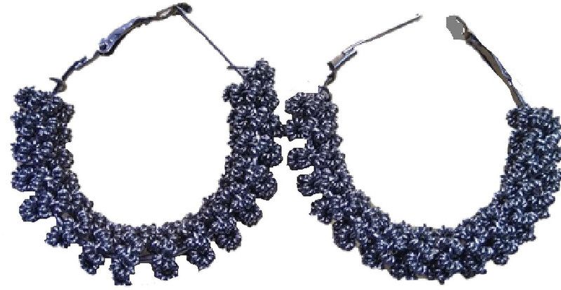 Designer hoop earrings Cubic Zirconia Bronze Hoop Earring