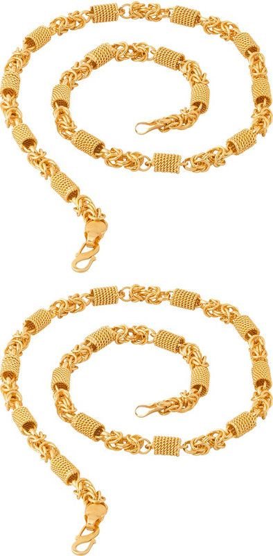 Trendy Fancy Classic Rollo With Twist Heavy Men Rhodium, Gold-plated Plated Brass Chain