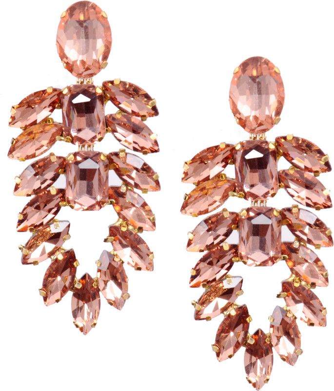City Stones, Jewellery Gold Plated Crystal Earring Set for Girls and Women Crystal Alloy Earring Set