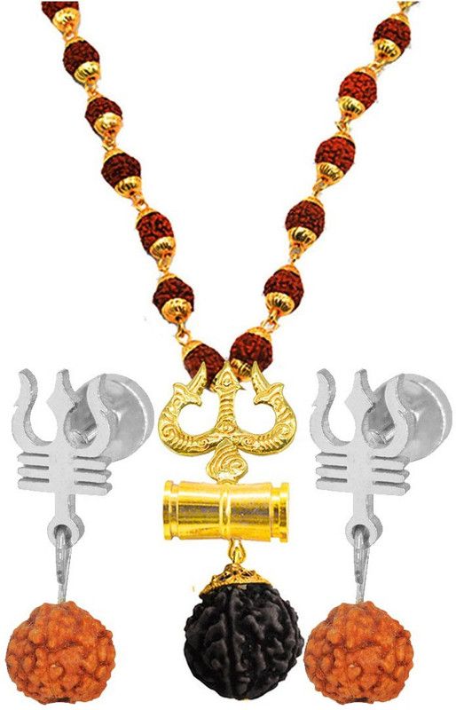 Brass, Wood, Stainless Steel Gold-plated Multicolor Jewel Set  (Pack of 1)