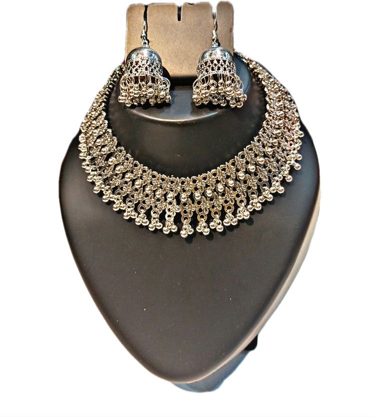 Oxidised Silver Sterling Silver Silver, Black Jewel Set  (Pack of 1)