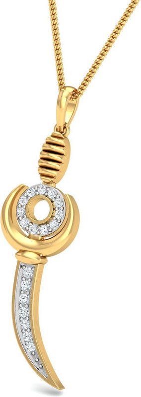 kirpan Gold-plated Cubic Zirconia Alloy Locket