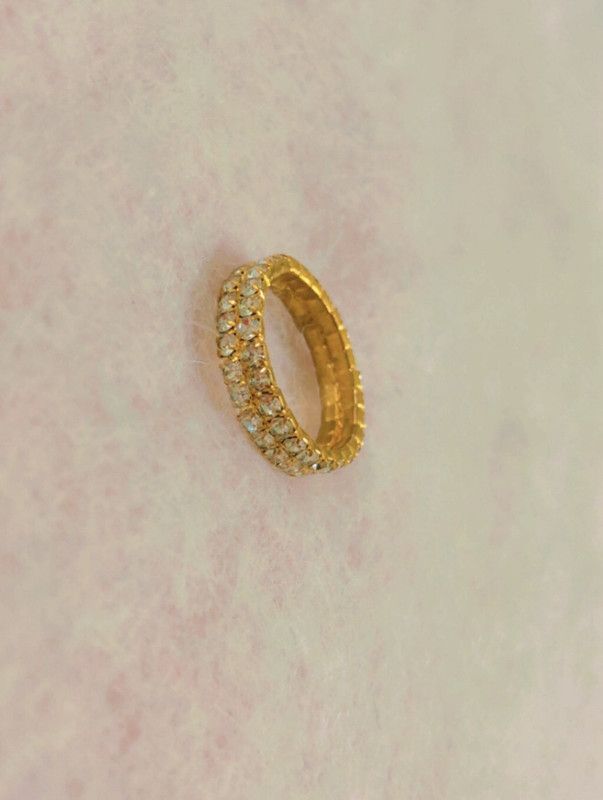 Gold Plated Diamond Ring Alloy Diamond Gold Plated Ring