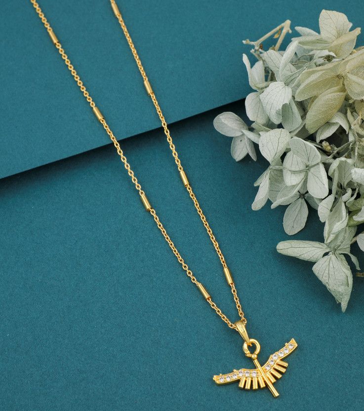 Gold-plated Diamond Alloy, Brass Pendant