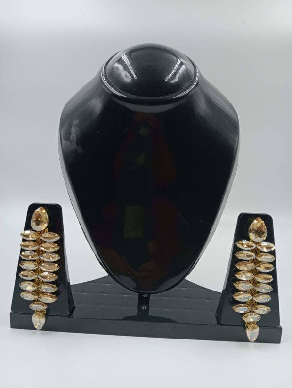 Golden Diamond Cut Earring Set Diamond Alloy Earring Set