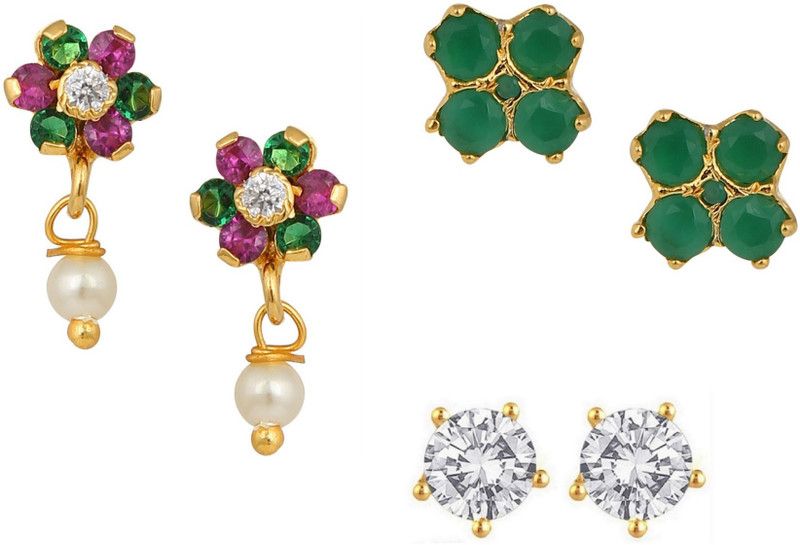 Style Diva Cubic Zirconia Alloy Earring Set