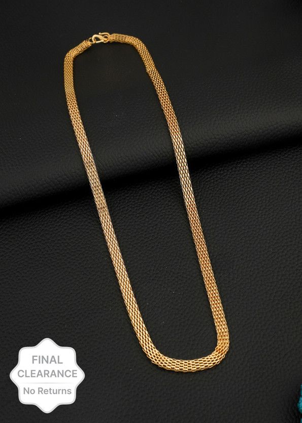 1 Gram Gold plated Chain For Boys and Man Gold-plated Plated Brass Chain