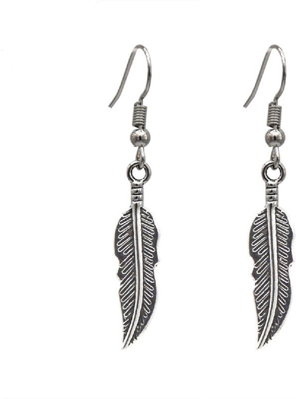 Feather Drop Earring For Women Metal Drops & Danglers