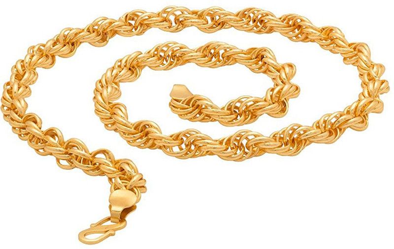 LThick Designer One gram Gold Plated Chain (18 Inches) Gold-plated Plated Brass Chain