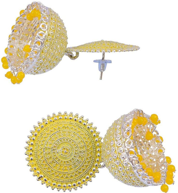 Beautiful & Attractive Big Kundan Jhumka earrings for Girls and Women Alloy Jhumki Earring