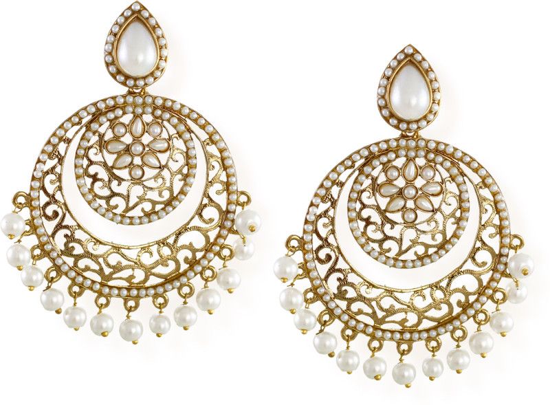 Pearls studded Zinc Chandbali Earring